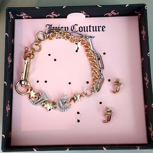 Juicy Couture bracelet and earrings set